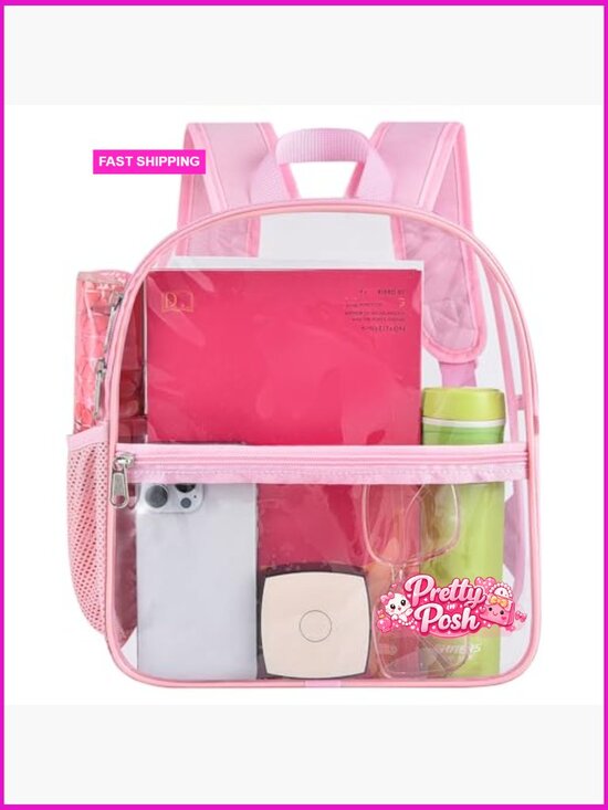 Clear Backpack Stadium Approved 12x6x12 Waterproof PVC